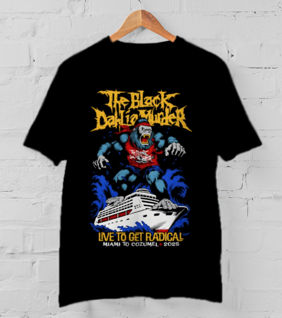 The Black Dahlia Murder Live To Get Radical 2008 Miami To Cozumel Sea Monster T-Shirt