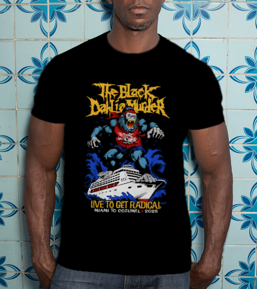 The Black Dahlia Murder Live To Get Radical 2008 Miami To Cozumel Sea Monster T-Shirt