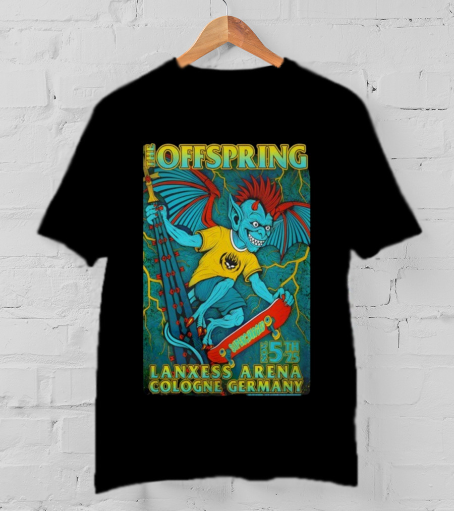The Offspring Lanxess Arena Cologne Germany Nov 5th 2025 Supercross Monster Bat Skateboard Event T-Shirt