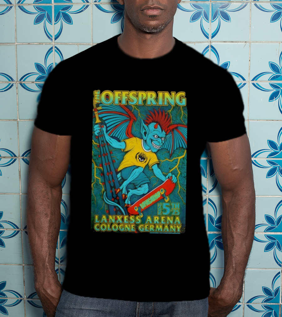 The Offspring Lanxess Arena Cologne Germany Nov 5th 2025 Supercross Monster Bat Skateboard Event T-Shirt