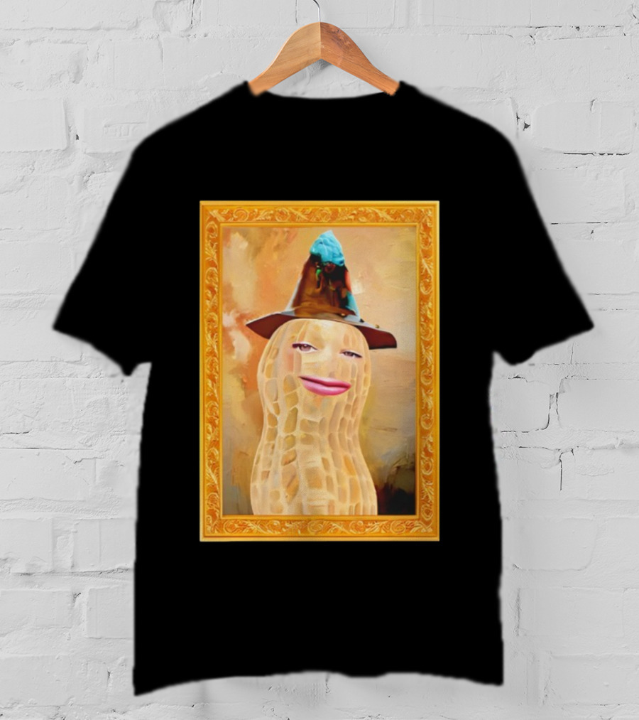 Theburntpeanut Renaissance Portrait With Hat And Blue Figurine T-Shirt