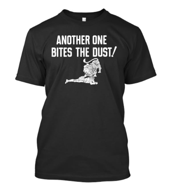 Detroit Lions X Jack White Thanksgiving Halftime Another One Bites The Dust Lions Player Silhouette T-Shirt