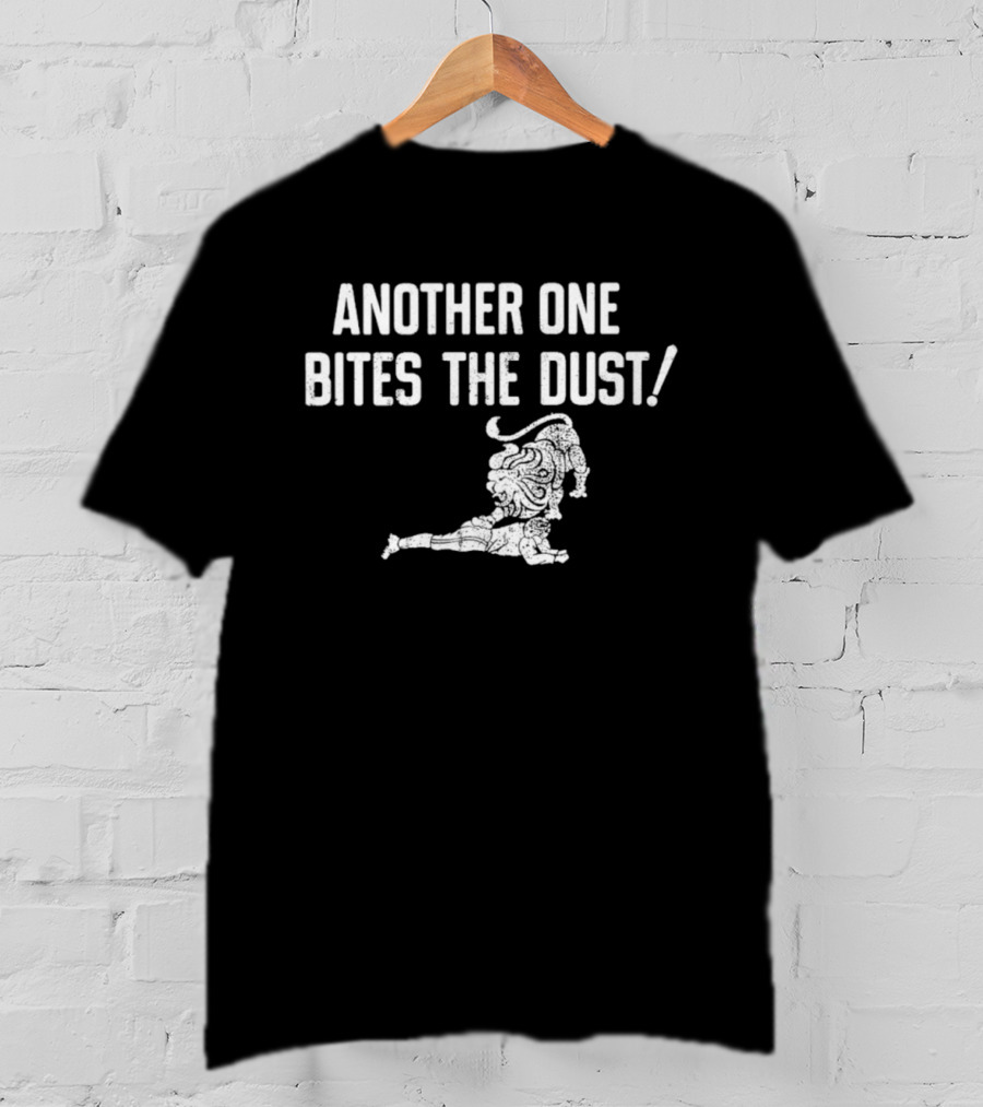Detroit Lions X Jack White Thanksgiving Halftime Another One Bites The Dust Lions Player Silhouette T-Shirt