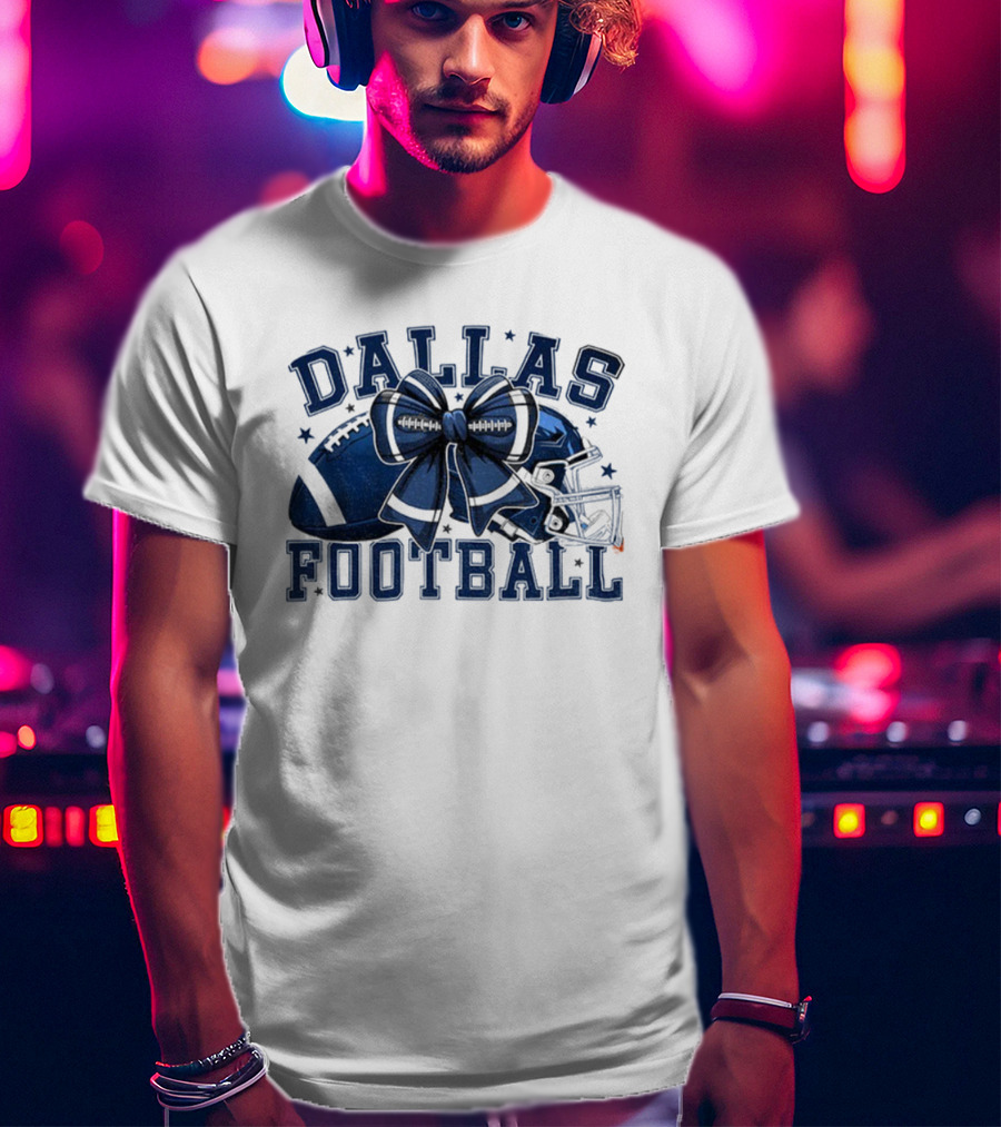 Dallas Coquette Bow Touchdown Football Game Day T-Shirt