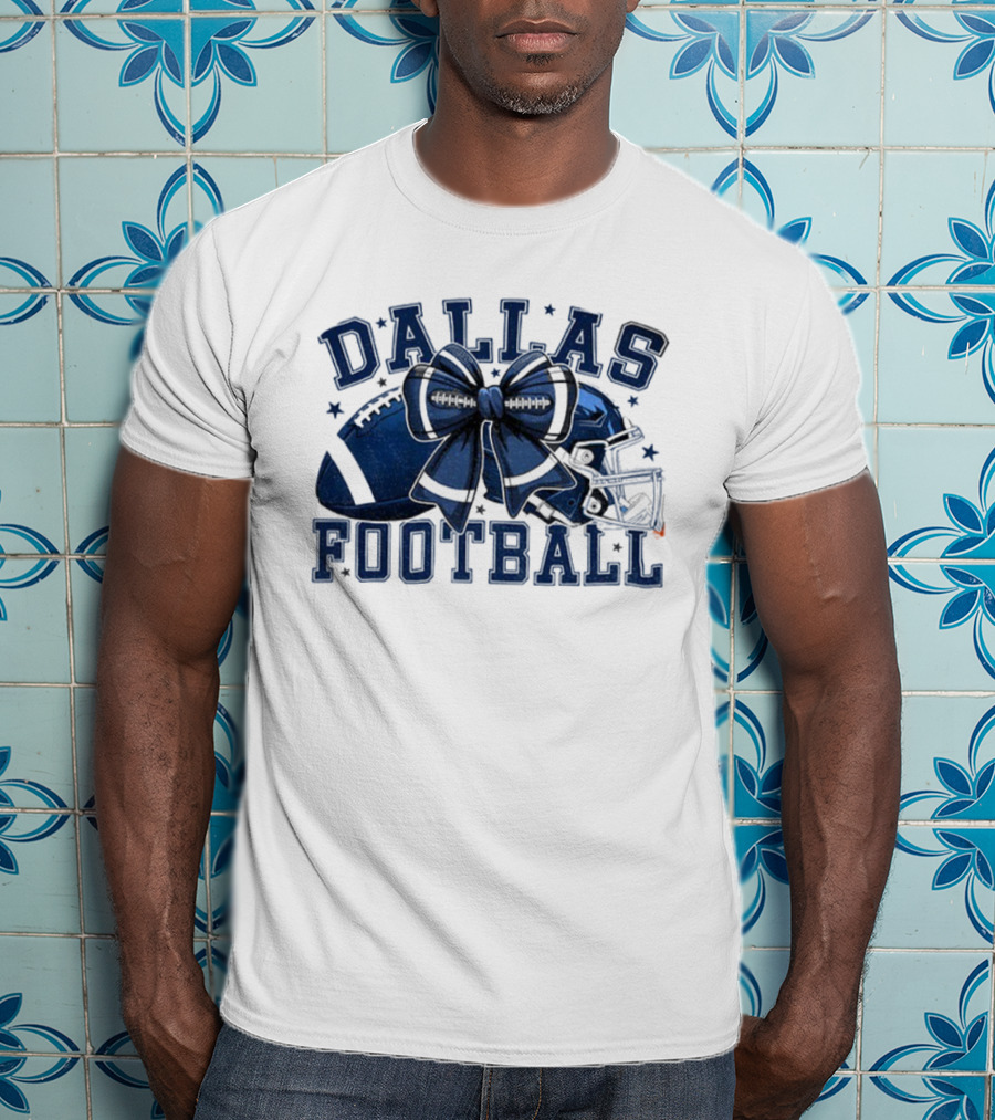 Dallas Coquette Bow Touchdown Football Game Day T-Shirt