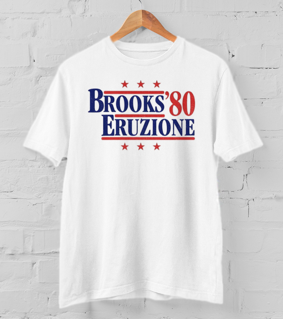 Brooks & Eruzione '80 Hockey Legends Mike Eruzione Herb Brooks For President Fan T-Shirt