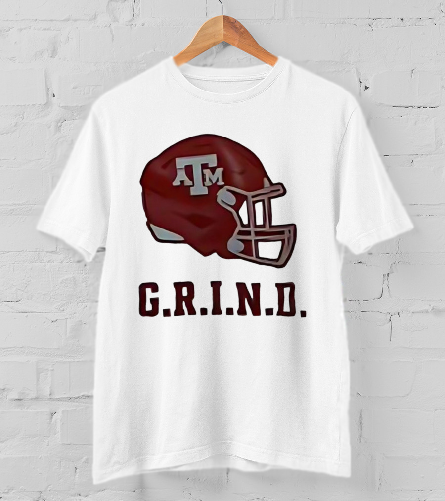 Texas A&M Aggies Football Helmet GRIND T-Shirt