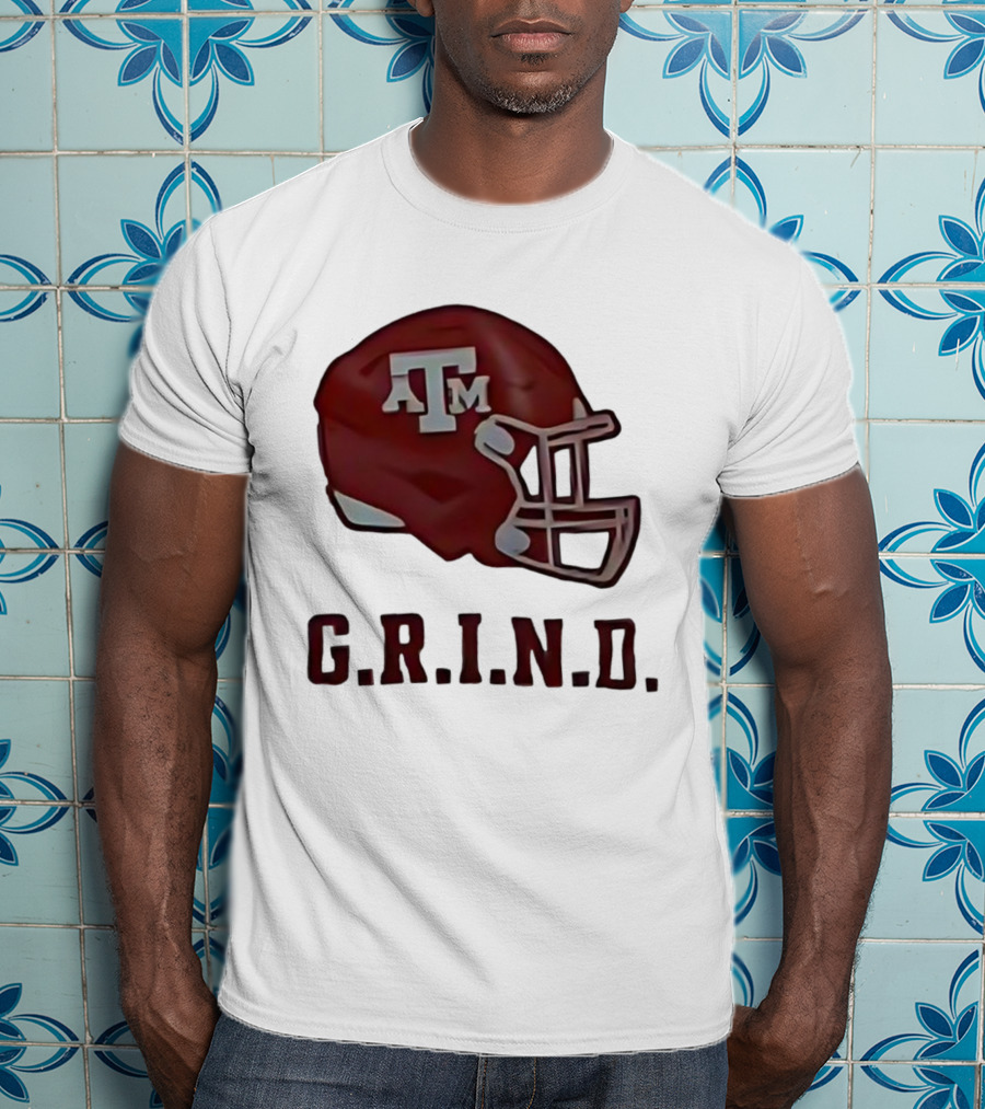 Texas A&M Aggies Football Helmet GRIND T-Shirt