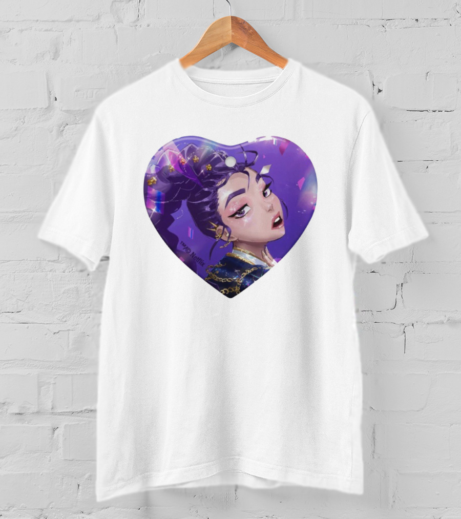 KPop Demon Hunters Rumi TM © Netflix Purple Heart T-Shirt