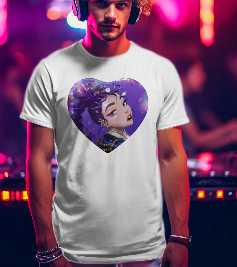 KPop Demon Hunters Rumi TM © Netflix Purple Heart T-Shirt