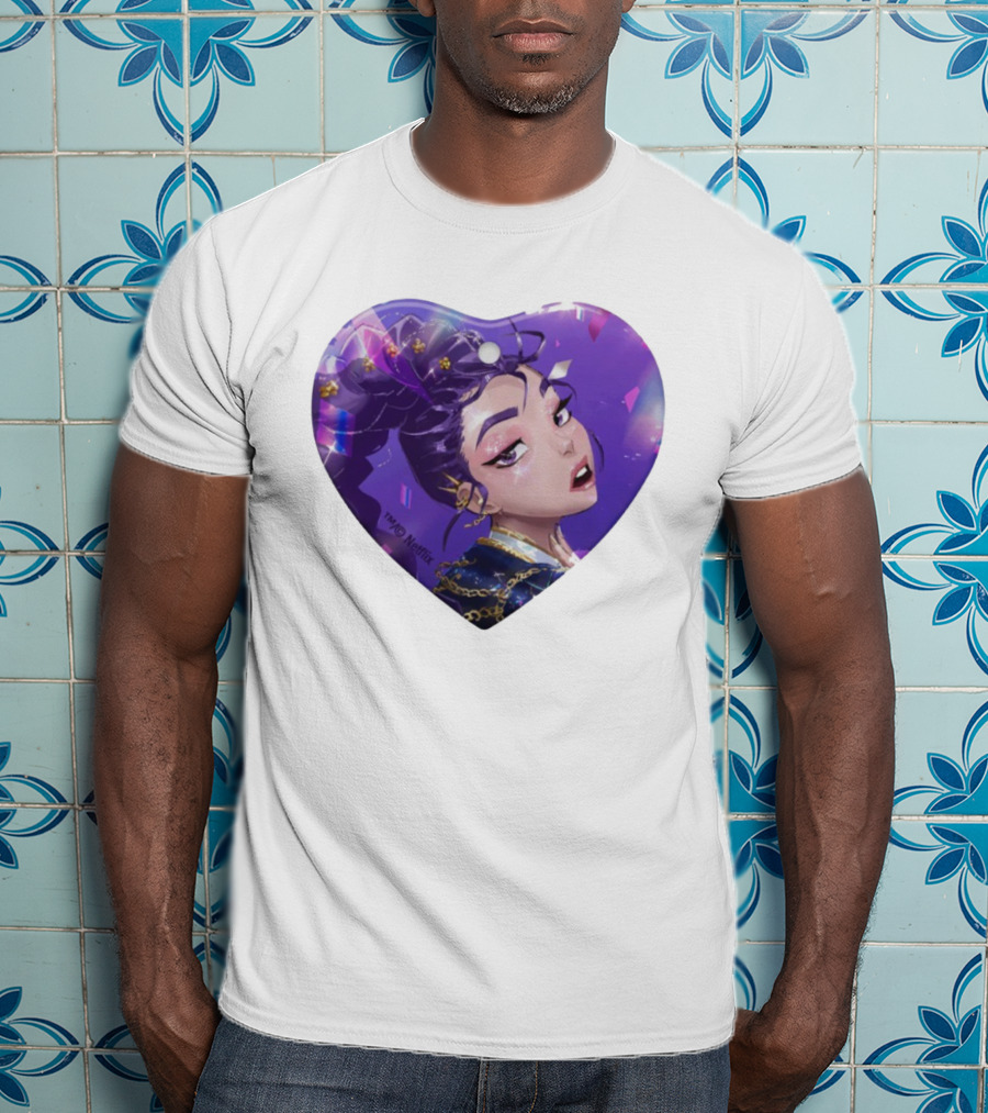 KPop Demon Hunters Rumi TM © Netflix Purple Heart T-Shirt