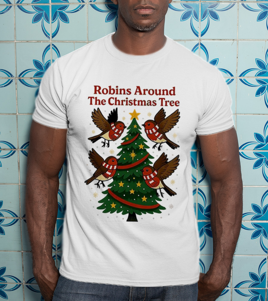 Robins Around The Christmas Tree Cheltenham Town T-Shirt