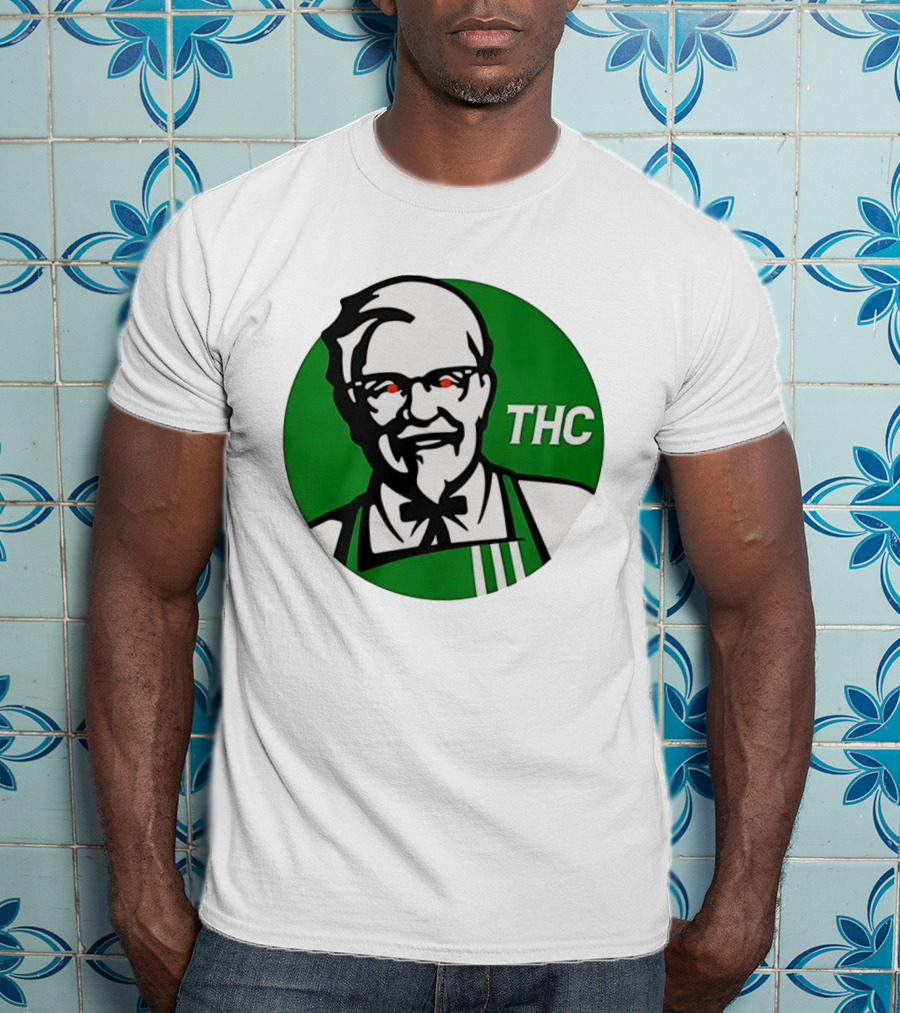 THC Colonel Sanders Green Apron Red Eyes T-Shirt