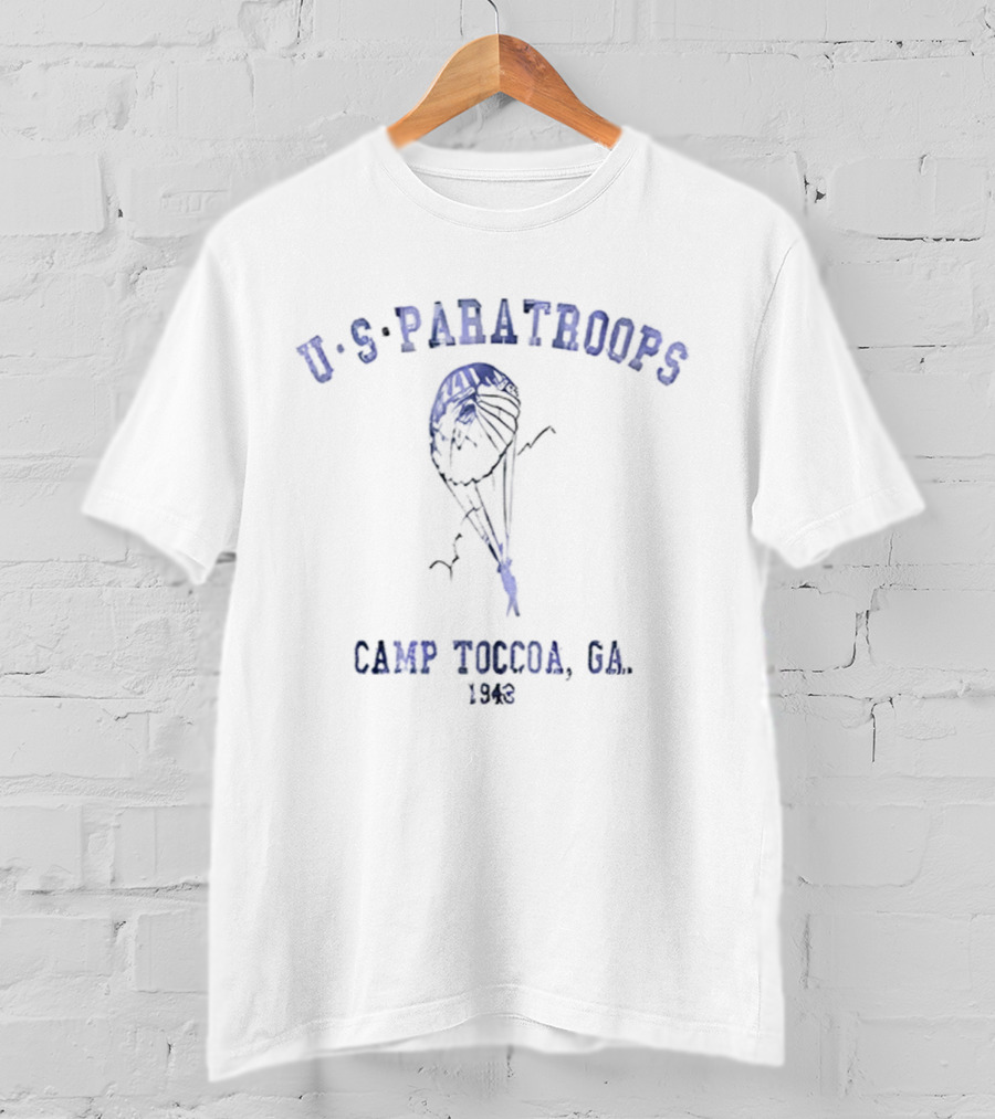 US Paratroops Camp Toccoa GA 1942 Band Of Brothers WWII T-Shirt