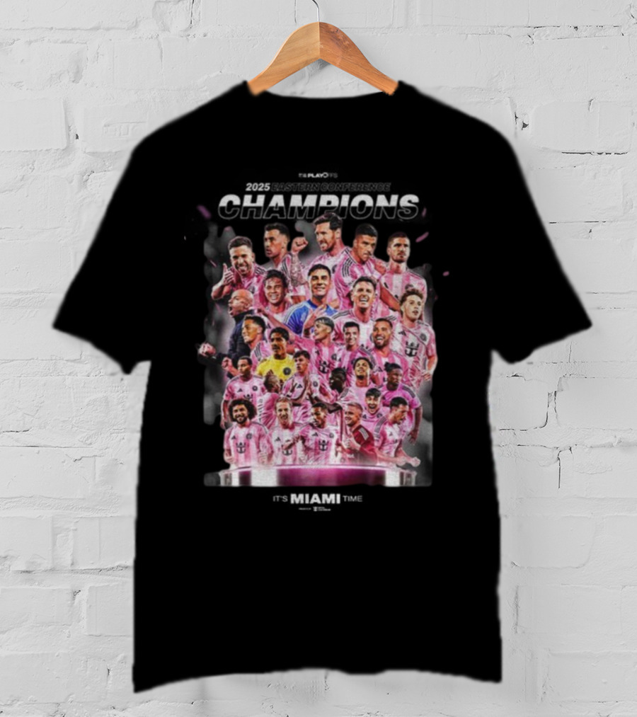 Inter Miami MLS Eastern Conference Champions Celebration Miami Time T-Shirt
