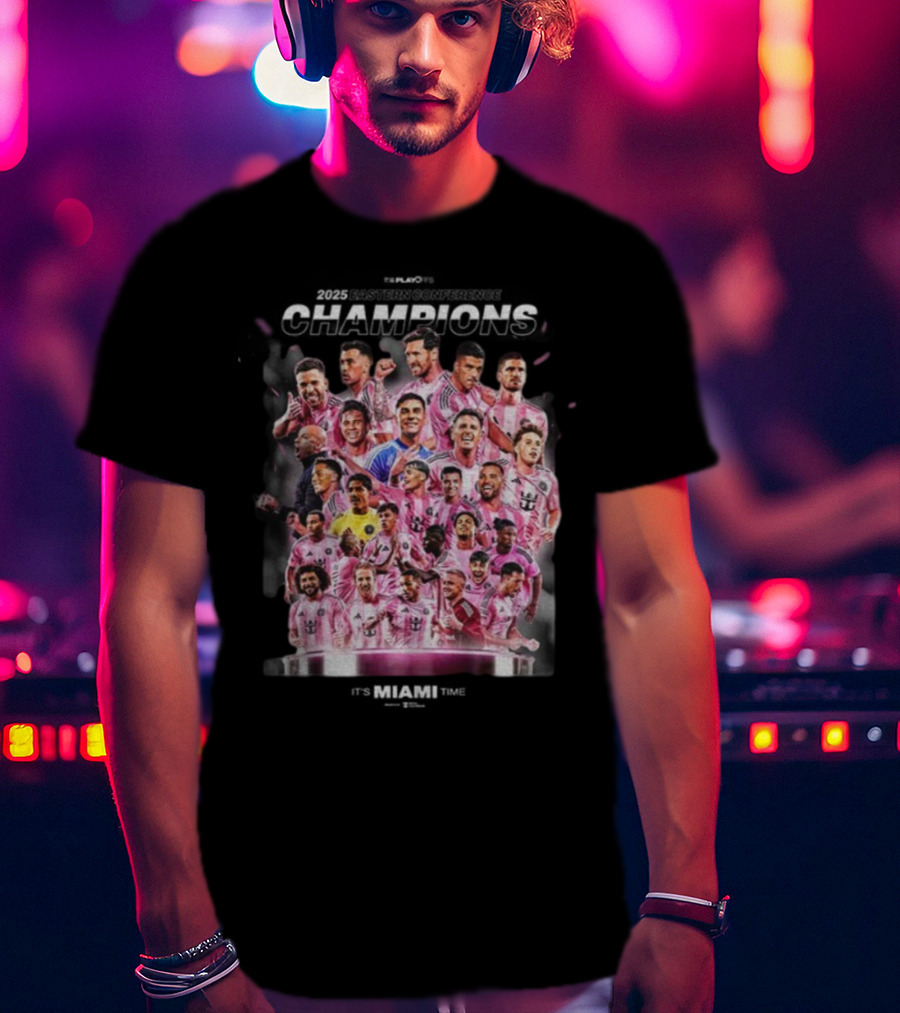 Inter Miami MLS Eastern Conference Champions Celebration Miami Time T-Shirt