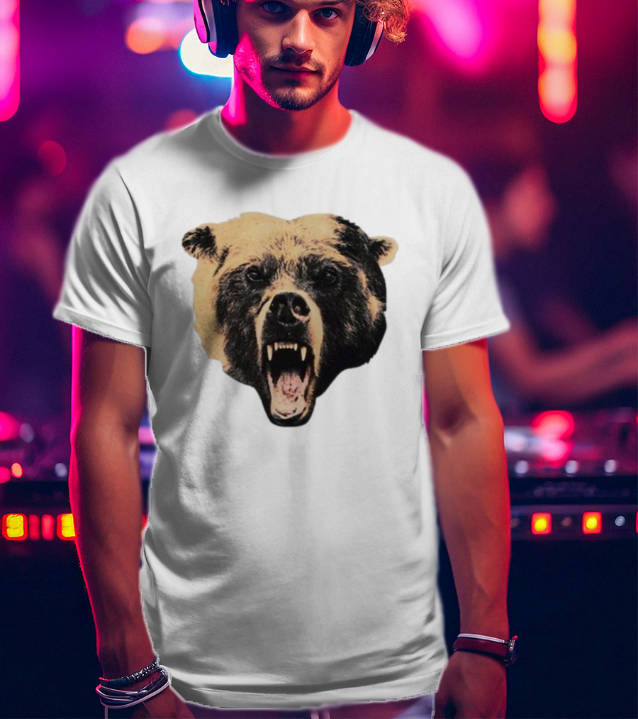 Chicago Bears Golf Wang Cutout Fierce Roaring Bear Face T-Shirt