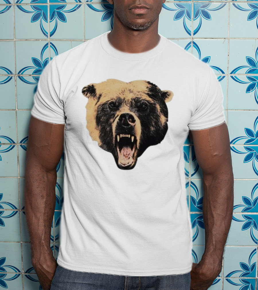 Chicago Bears Golf Wang Cutout Fierce Roaring Bear Face T-Shirt