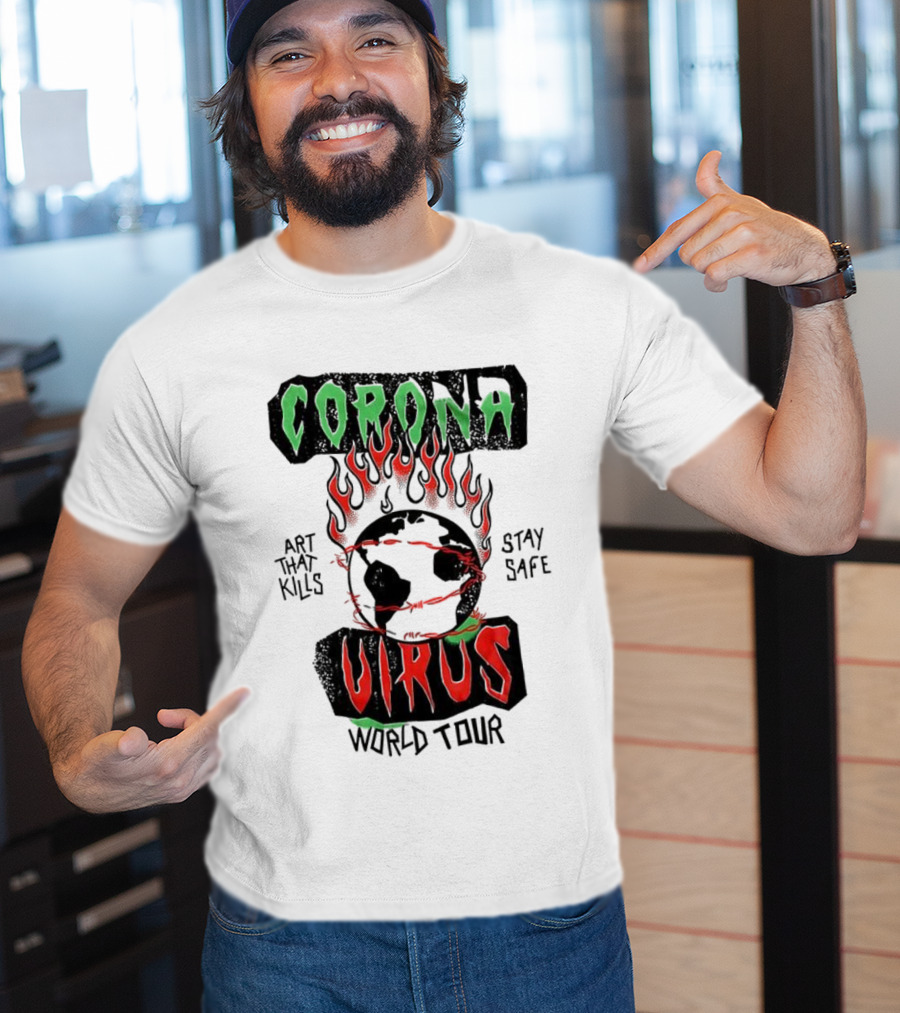 Corona Virus Art That Kills Stay Safe World Tour T-Shirt
