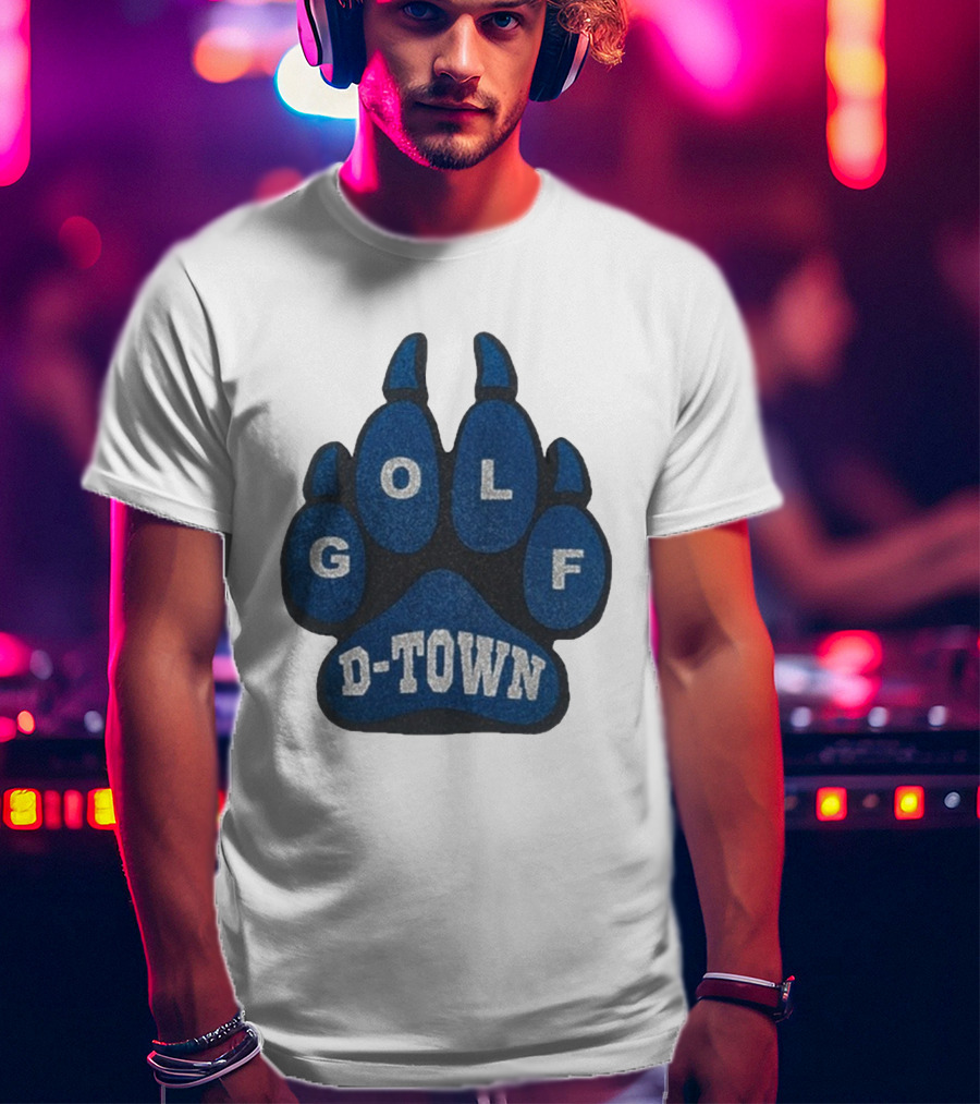 Detroit Lions Golf Wang D-Town Blue Foam Paw T-Shirt