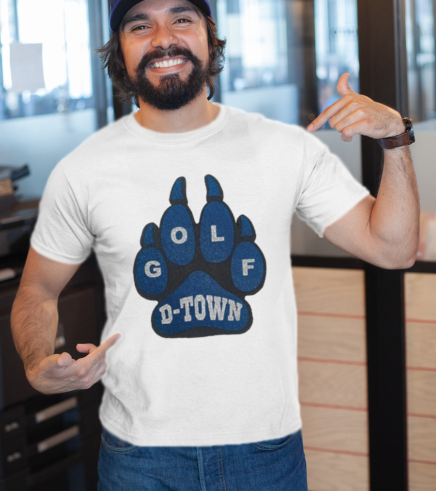 Detroit Lions Golf Wang D-Town Blue Foam Paw T-Shirt