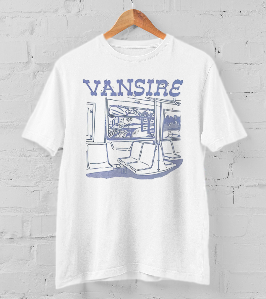 Vansire Subway Train Sketch T-Shirt