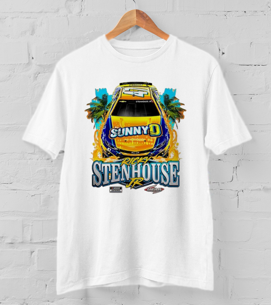 Ricky Stenhouse Jr. SunnyD Nascar Cup Series Car 47 Racing Palm Trees T-Shirt