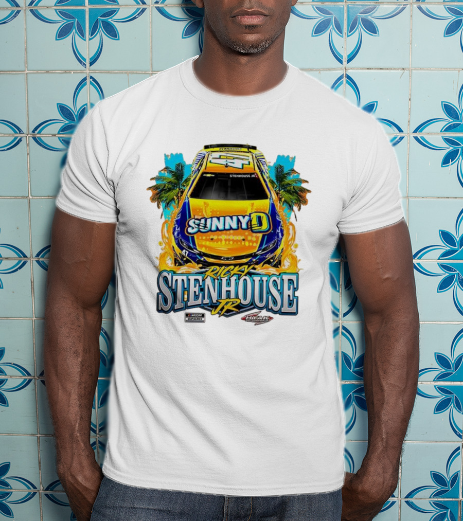Ricky Stenhouse Jr. SunnyD Nascar Cup Series Car 47 Racing Palm Trees T-Shirt
