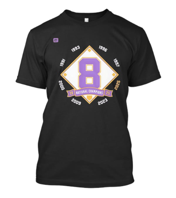 LSU Tigers National Champions 2025 8 Prestigious Wins 1991-2023 T-Shirt