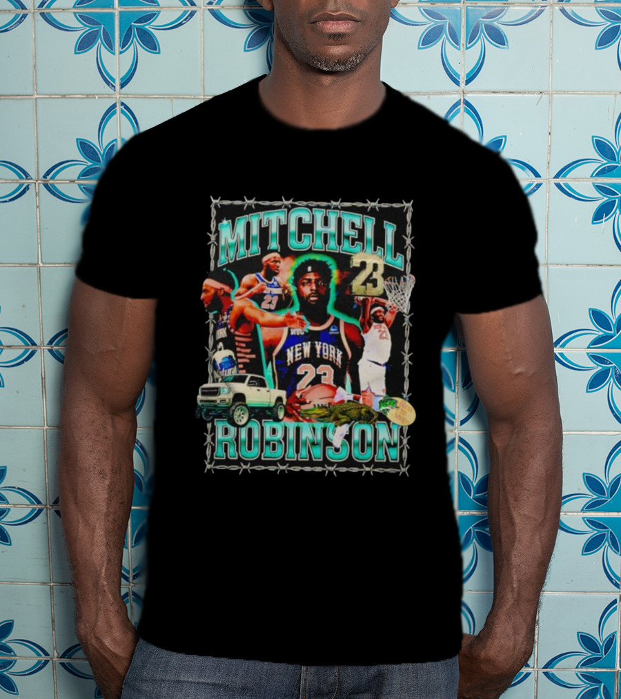 Mitchell Robinson 23 New York Knicks Basketball Player Highlights T-Shirt
