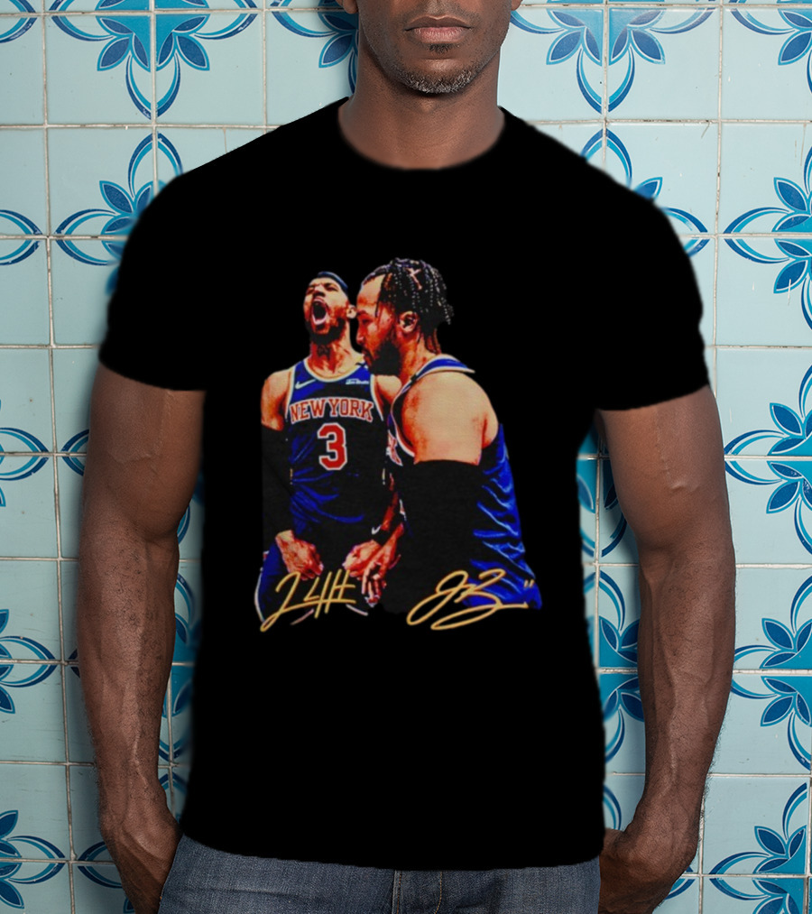 New York Knicks Basketball Number 3 Signature T-Shirt