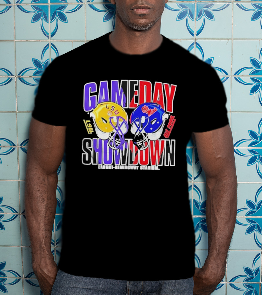 Ole Miss Rebels Vs LSU Tigers Gameday Showdown Vaught Hemingway Stadium 2025 T-Shirt