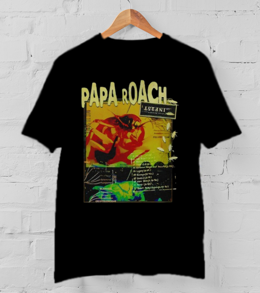 Papa Roach Infest 25 Commemorative Scraps Collage T-Shirt