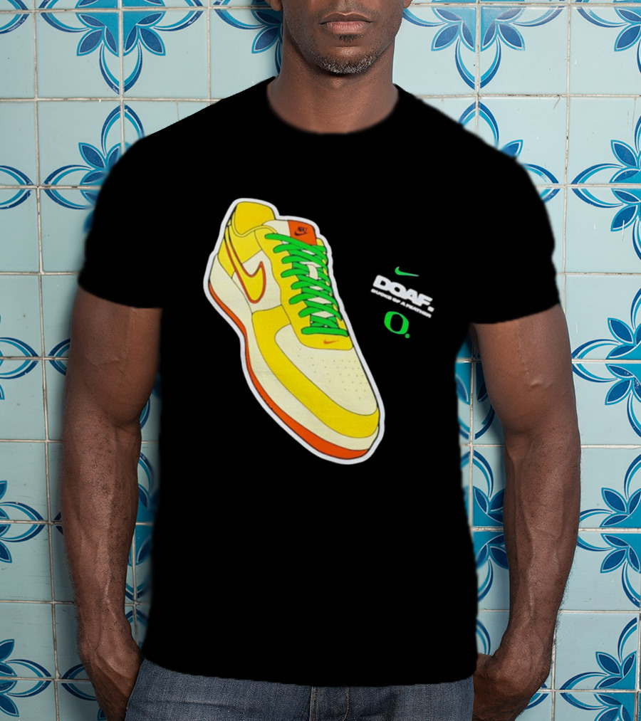 Oregon Ducks DOAF Hatched Heat Nike Sneaker T-Shirt