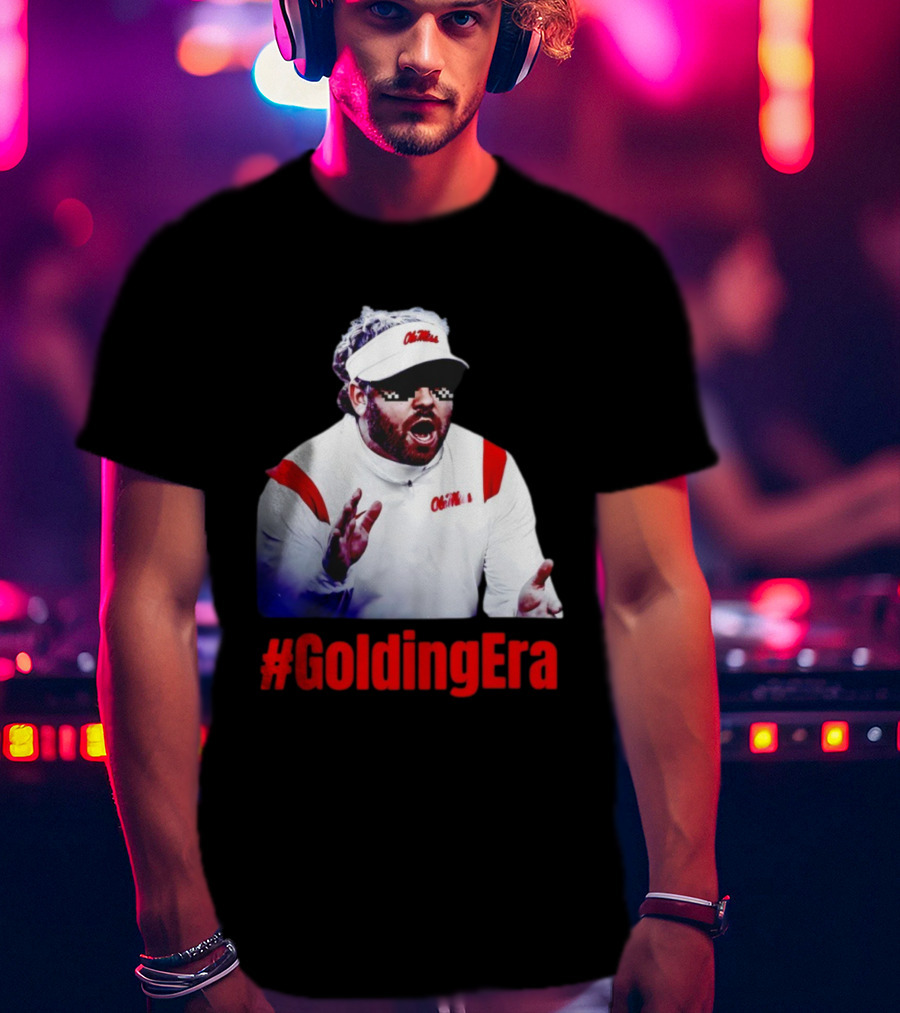Ole Miss #GoldingEra Pete Golding Pixel Sunglasses Coach Look T-Shirt