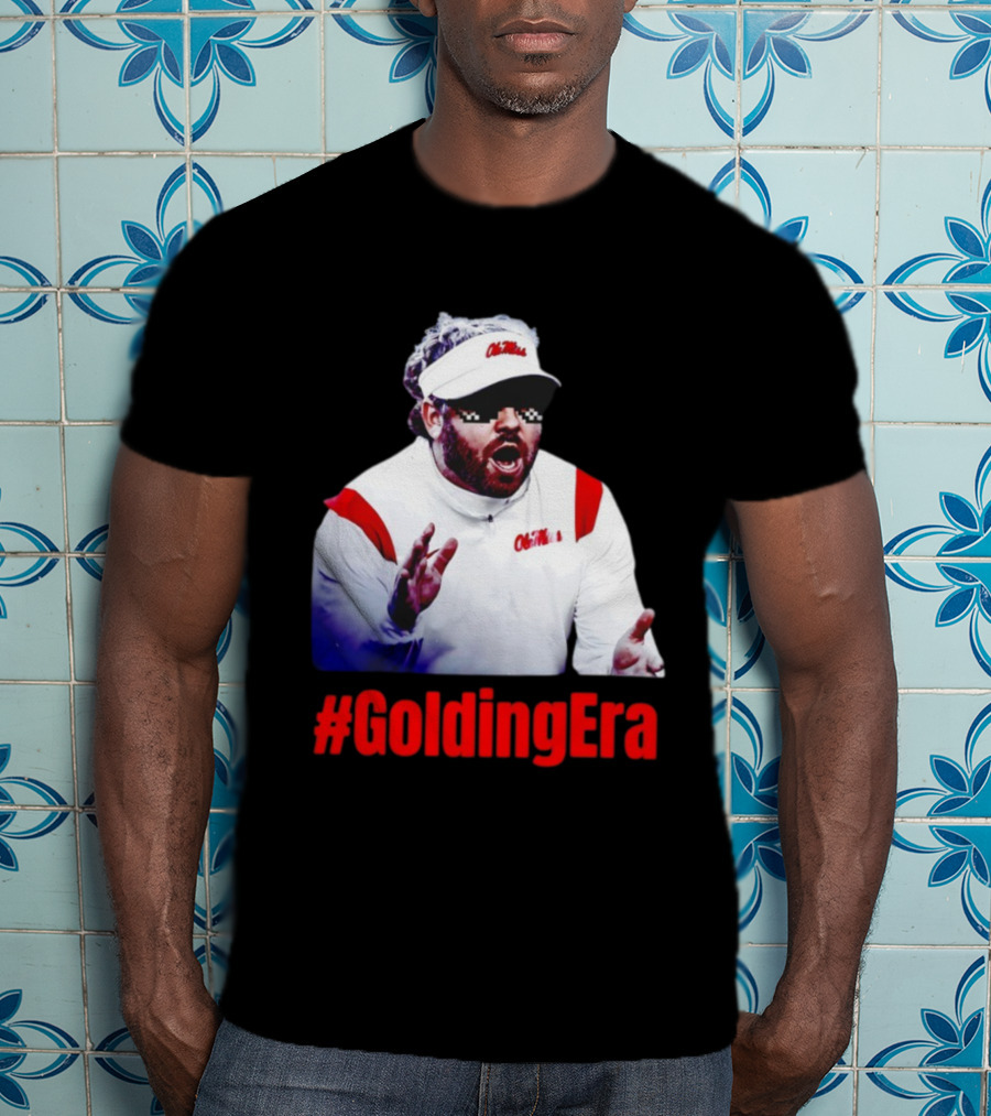 Ole Miss #GoldingEra Pete Golding Pixel Sunglasses Coach Look T-Shirt