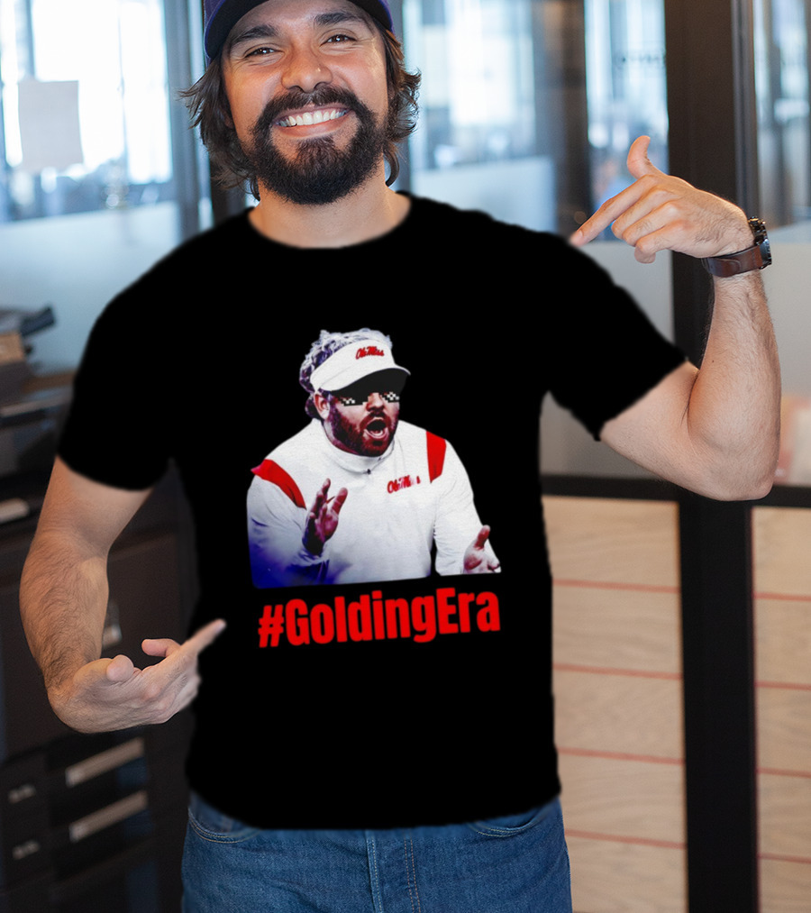 Ole Miss #GoldingEra Pete Golding Pixel Sunglasses Coach Look T-Shirt