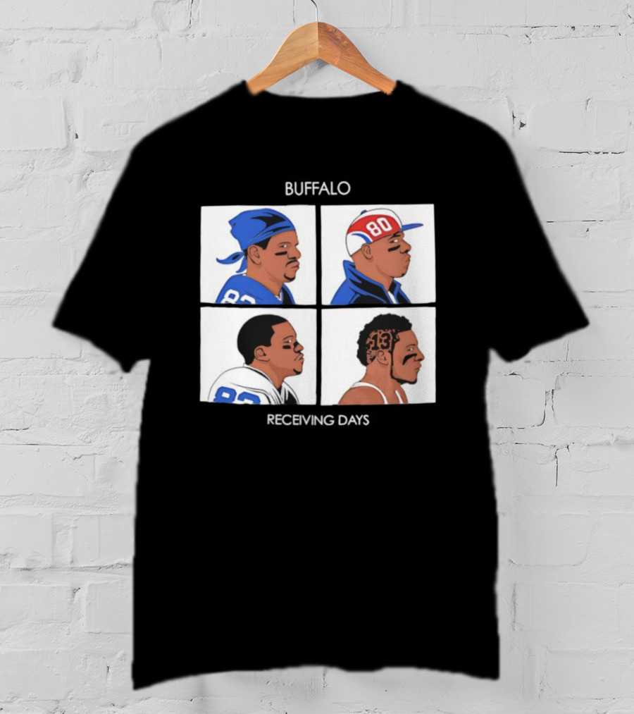 Buffalo Receiving Days 80 82 13 Players Illustration T-Shirt