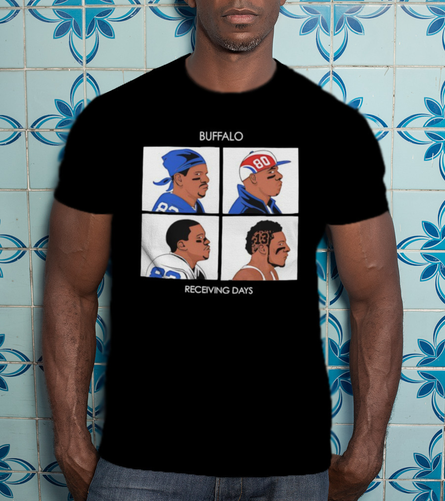 Buffalo Receiving Days 80 82 13 Players Illustration T-Shirt