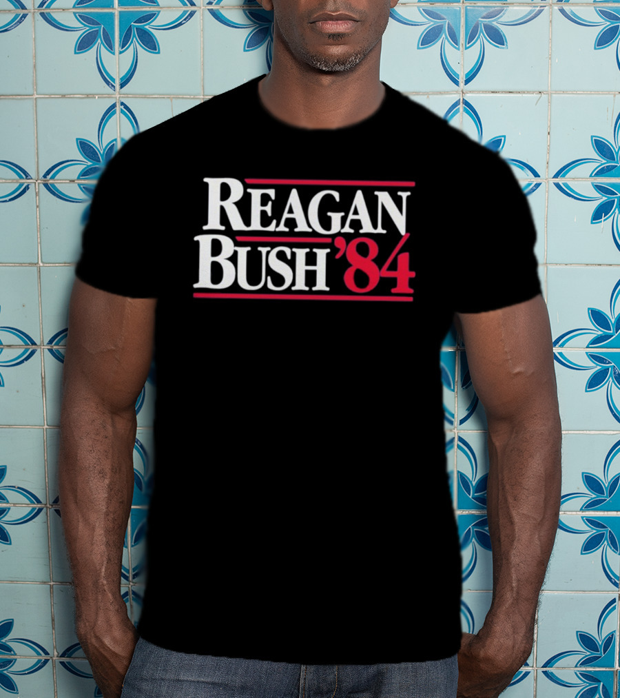 Reagan Bush 1984 Campaign Election Historical Political Memorabilia T-Shirt