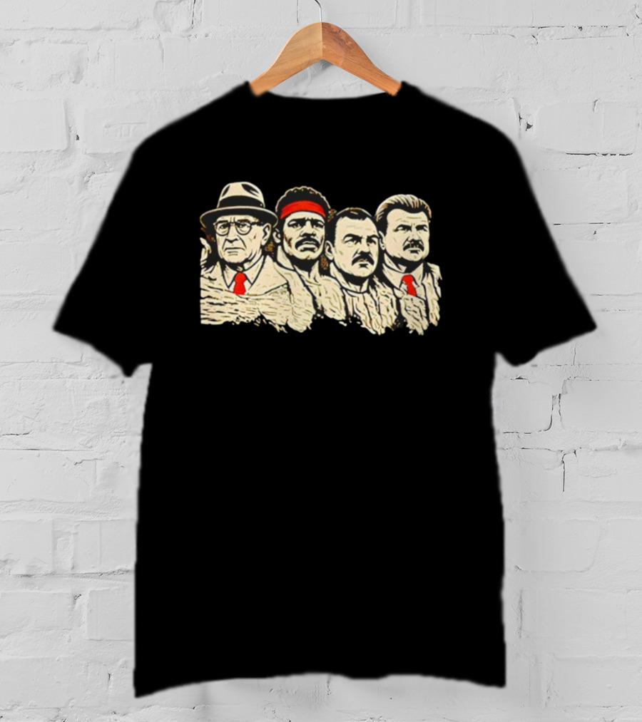Rushmore Mountain Chicago Bears Mike Ditka Coach Legendary Quartet T-Shirt