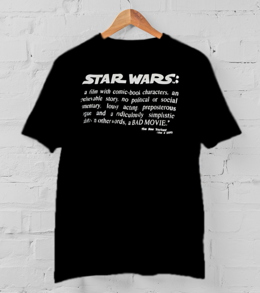 Star Wars Film Comic-Book Characters Review By The New Yorker Magazine T-Shirt