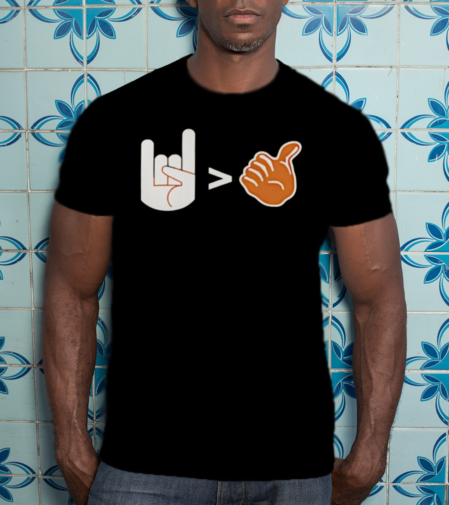Texas Longhorns Hook ’em Hand Gesture Greater Thumbs Up Symbol 2025 T-Shirt
