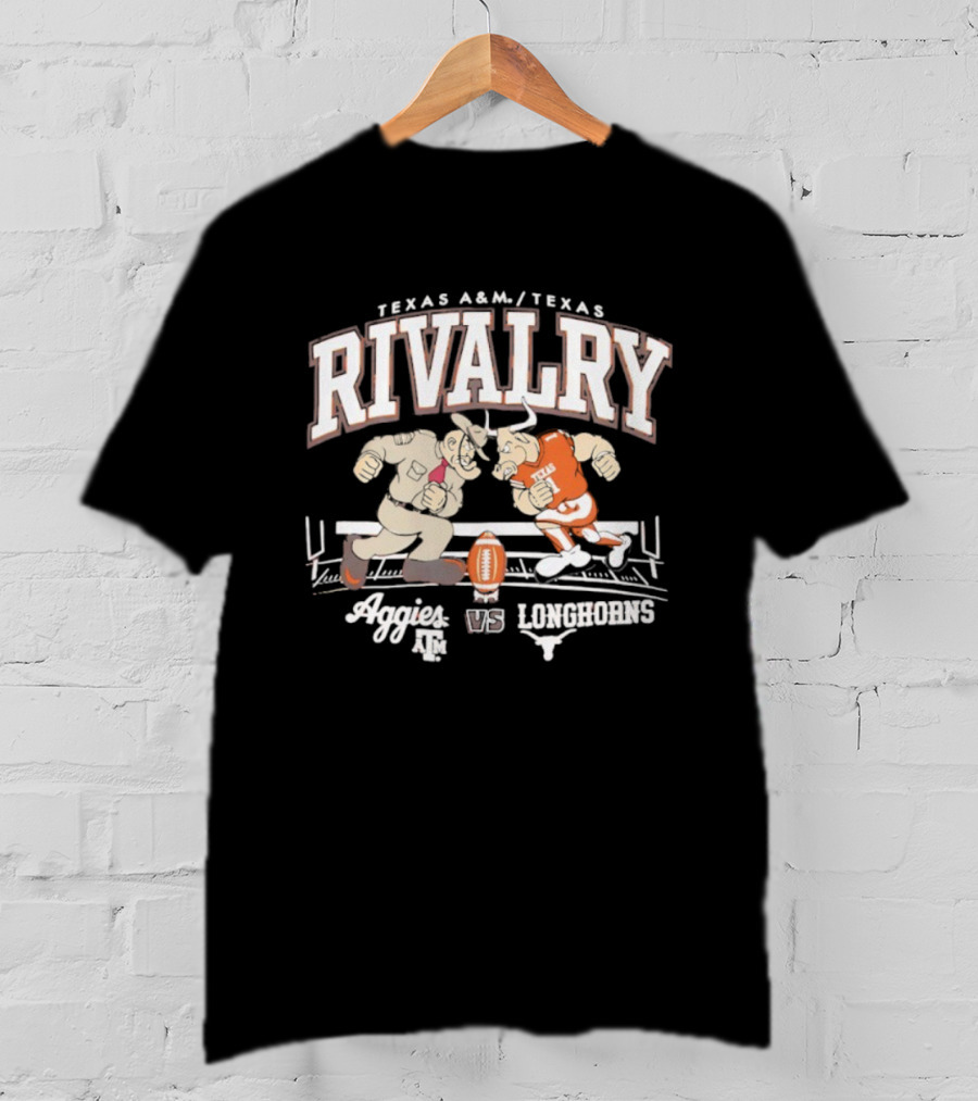 Texas A&M Texas Rivalry Aggies Vs Longhorns Football 2025 T-Shirt
