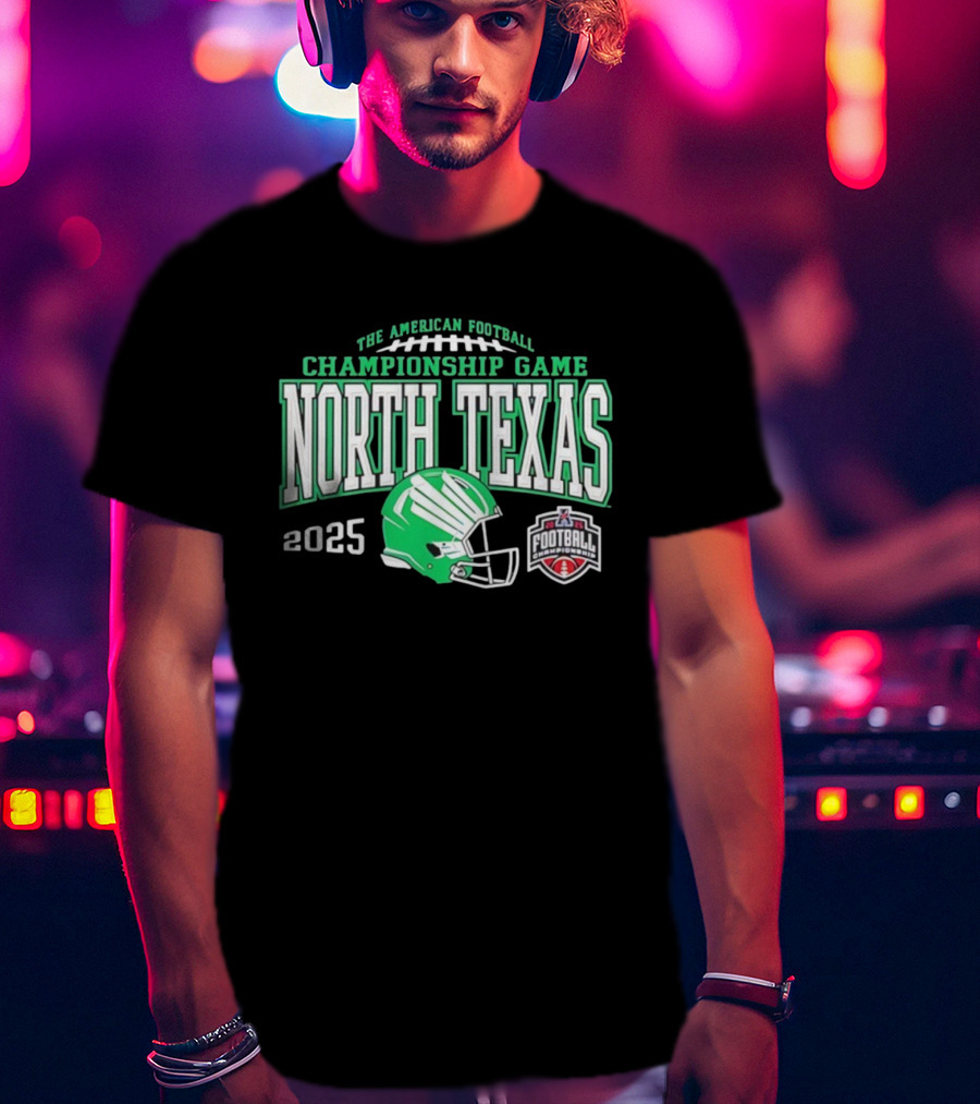 The American Football Championship Game North Texas 2025 Football Helmet T-Shirt