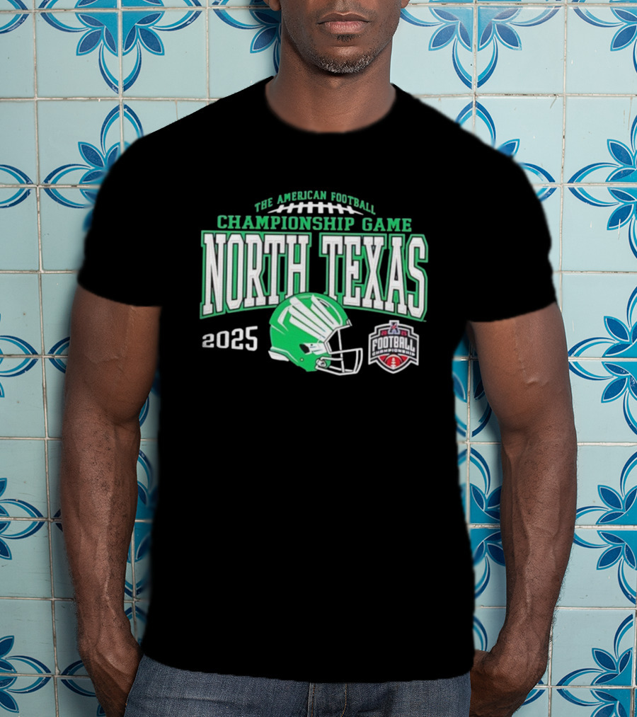 The American Football Championship Game North Texas 2025 Football Helmet T-Shirt