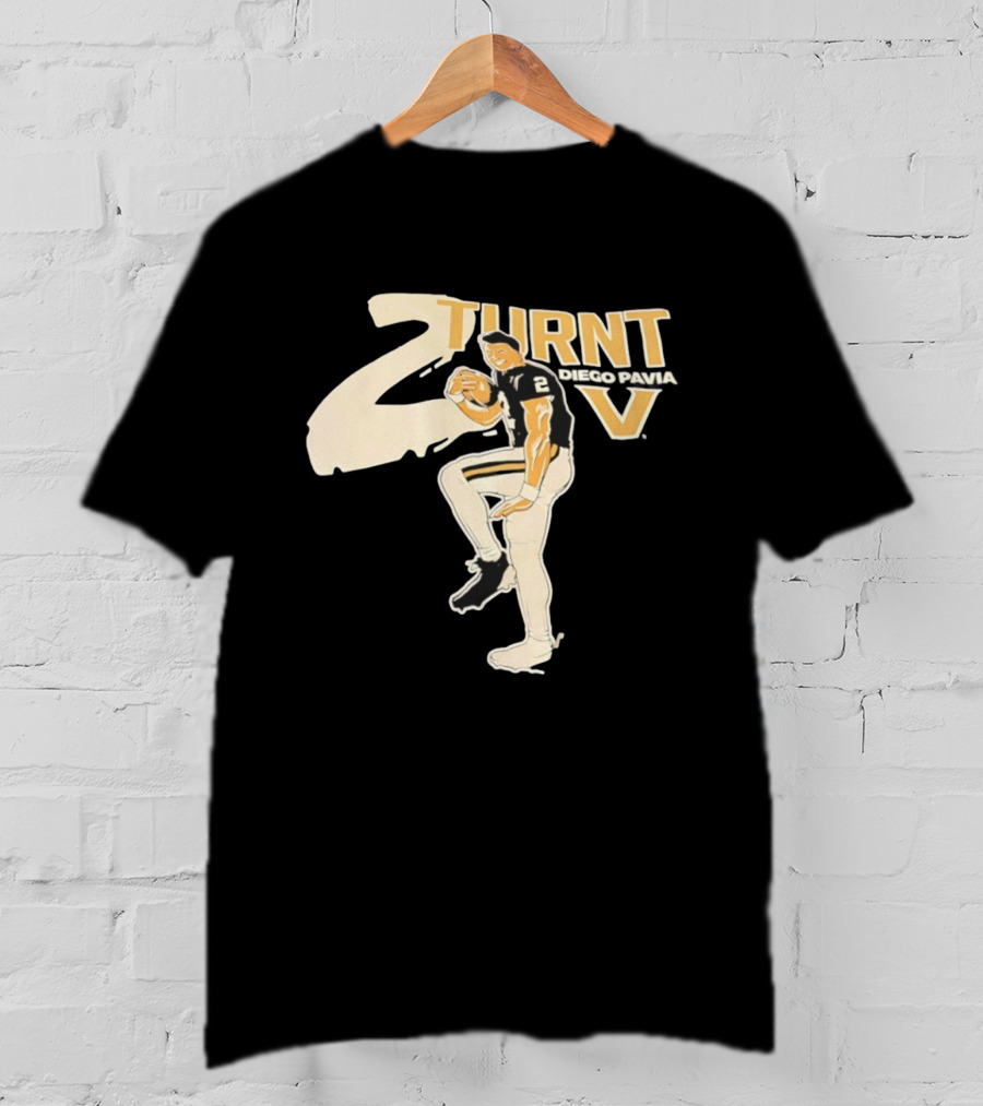 2Turnt Vanderbilt Diego Pavia Football Player T-Shirt