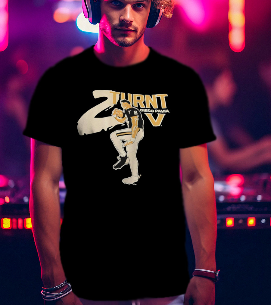 2Turnt Vanderbilt Diego Pavia Football Player T-Shirt