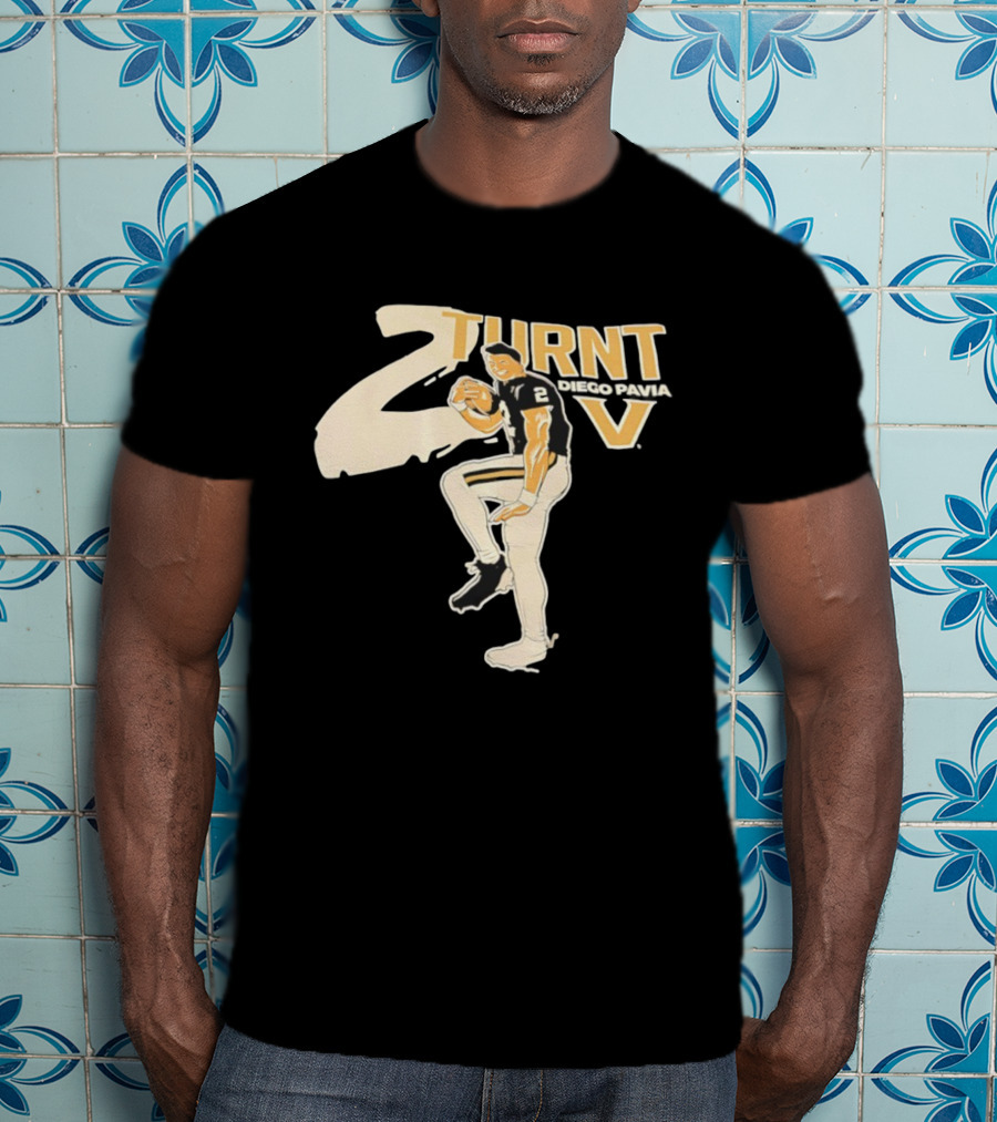 2Turnt Vanderbilt Diego Pavia Football Player T-Shirt