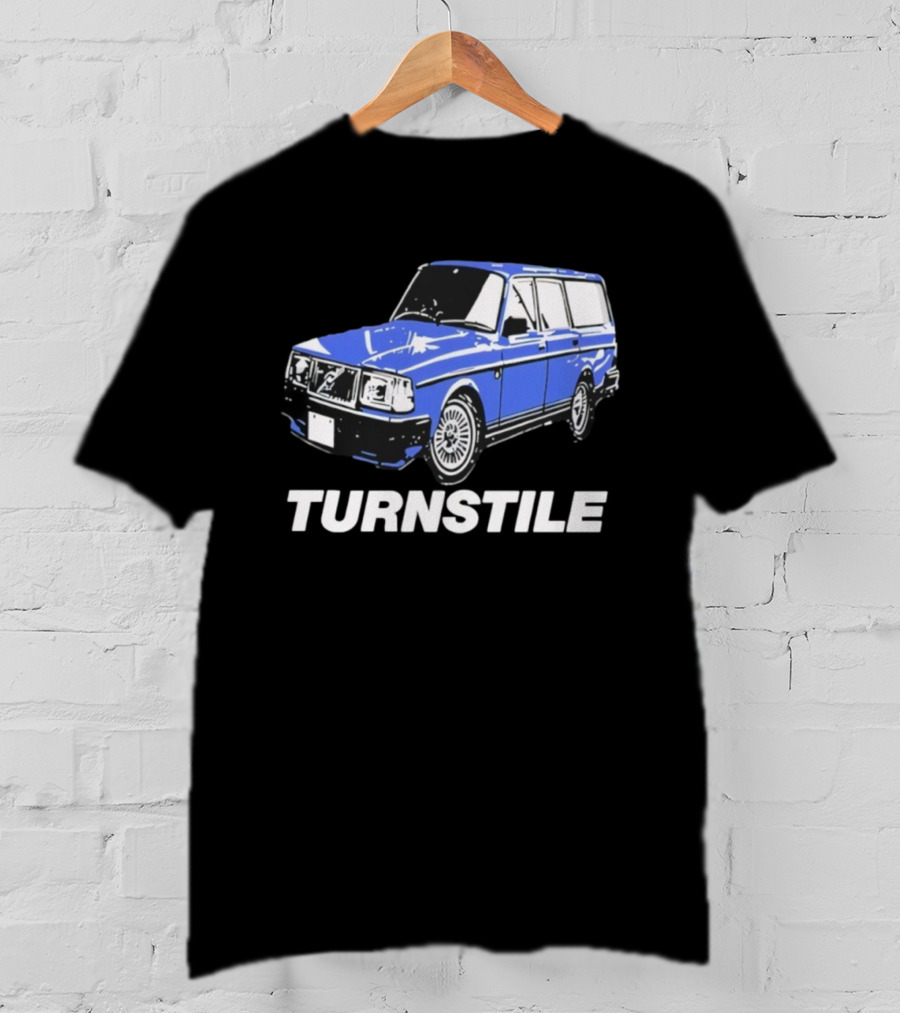 Turnstile Volvo Car Blue Illustration T-Shirt